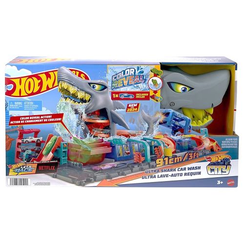 HOT WHEELS - CITY ULTRA SHARK CAR WASH PLAYSET