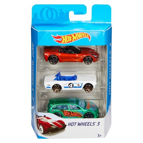 HOT WHEELS - BASIC CAR ASSORTED, 3 PACK 