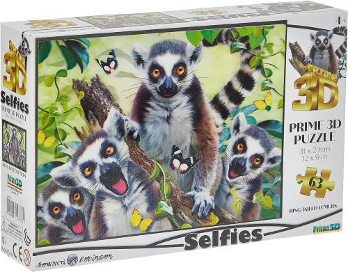 RING-TAILED LEMUR SELFIE PUZZLE 63PC