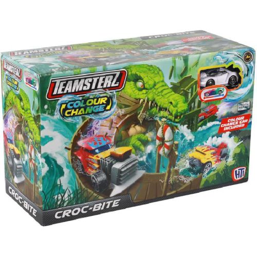 TEAMSTERZ COLOR CHANGE CROC BITE PLAYSET WITH 1 CAR