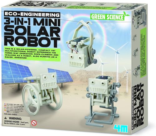 4M ECO ENGINEERING 3-IN-1 MINI SOLAR ROBOT NEW