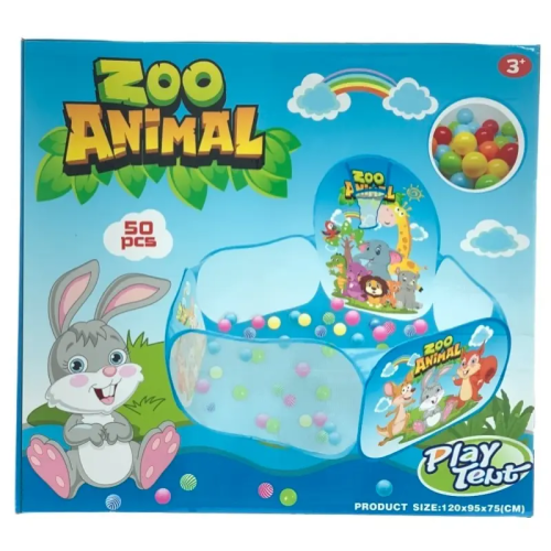 LOCTOY ZOO ANIMALS BALL PIT WITH 50 OCEAN BALLS