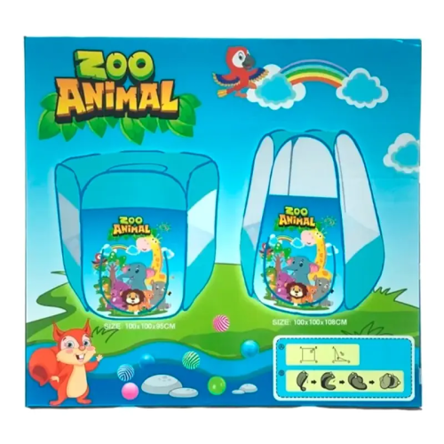 LOCTOY ZOO ANIMALS PLAYTENT WITH 50 OCEAN BALLS