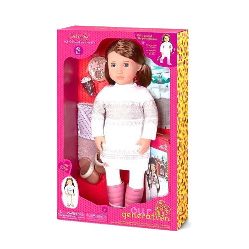 OUR GENERATION - DELUXE DOLL SANDY WITH STORY BOOK