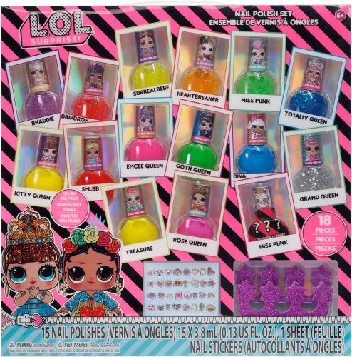 15 PK NAIL POLISH SET WITH NAIL ACCESSORIES