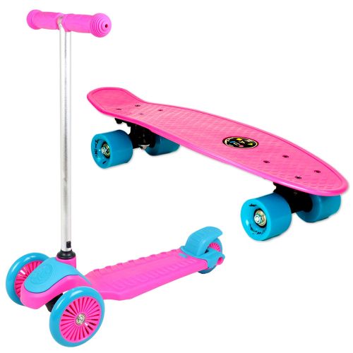 MAUI - MINI SHARKMAN & SKATEBOARD COMBO SET 22 INCHES, PINK