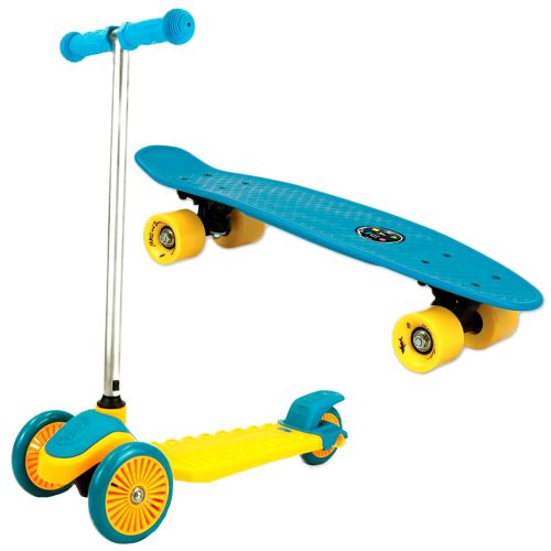 MAUI - MINI SHARKMAN & SKATEBOARD COMBO SET 22 INCHES, YELLOW