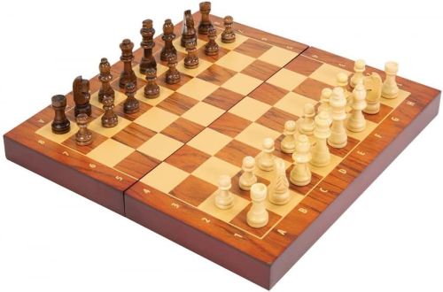 FOLDING WOOD CHESS SET