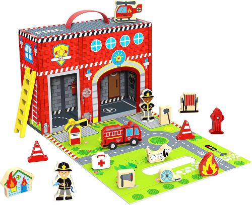 Tooky Toy Fire Station Box