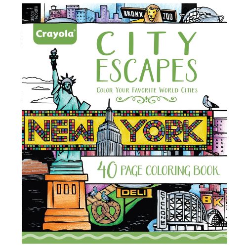 CRAYOLA - CITY ESCAPES COLORING BOOK, 40 PAGES