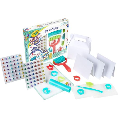 CRAYOLA - GLITTER DOTS SPARKLE STATION CRAFT KIT, 106 PIECES