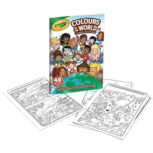 CRAYOLA - COLOURS OF THE WORLD COLOURING & ACTIVITY BOOK, 48 PAGES