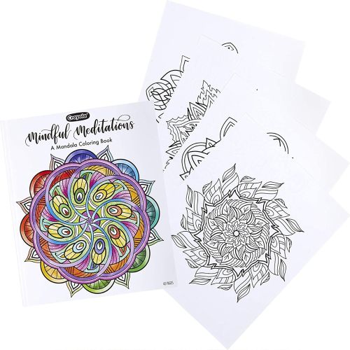 CRAYOLA - MINDFUL MEDITATIONS MANDALA COLORING BOOK, 40 PAGES