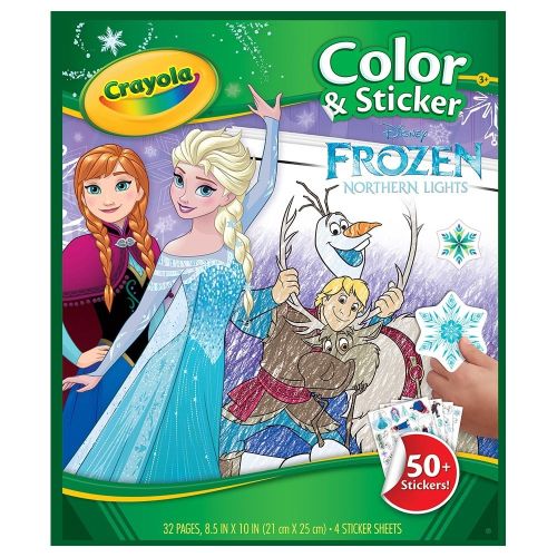 CRAYOLA - FROZEN COLOR & STICKER, 32 PAGES