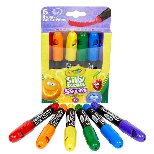 CRAYOLA - SILLY SCENTS SWEET GEL CRAYONS,  6 COUNT