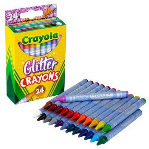 CRAYOLA - GLITTER CRAYONS, 24 COUNT