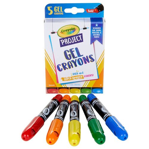 CRAYOLA - PROJECT GEL CRAYONS, 5 COUNT