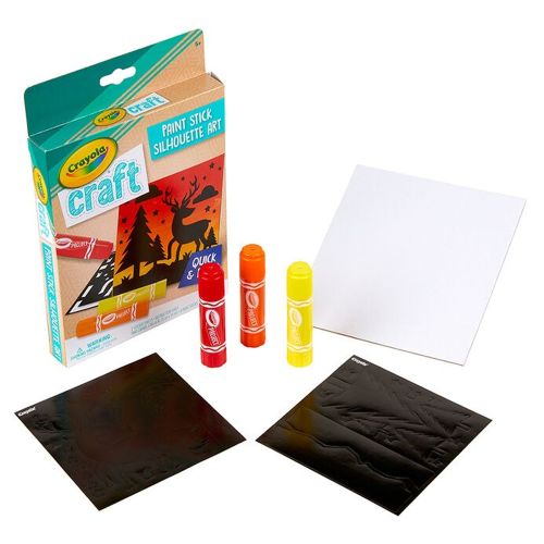 CRAYOLA - CRAFT PAINT STICK SILHOUETTE ART SET, DEER