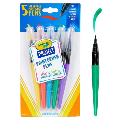 CRAYOLA - PAINTBRUSH PENS, 5 COUNT