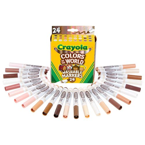 CRAYOLA - COLORS OF THE WORLD MARKERS, 24 COUNT