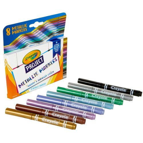 CRAYOLA - PROJECT METALLIC MARKERS, 8 COUNT