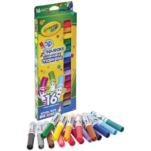 CRAYOLA - PIP-SQUEAKS WASHABLE MARKERS, 16 COUNT