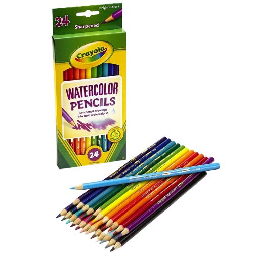 CRAYOLA - WATERCOLOR PENCILS, 24 COUNT