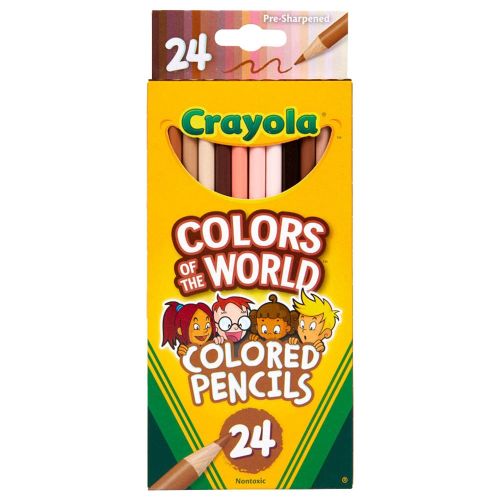 CRAYOLA - COLORS OF THE WORLD COLORED PENCILS, 24 COUNT