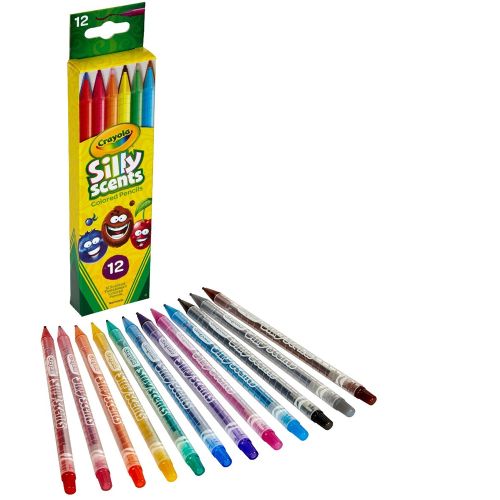 CRAYOLA - SILLY SCENTS TWISTABLES COLORED PENCILS, 12 COUNT