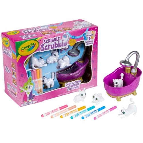 CRAYOLA - SCRIBBLE SCRUBBIE PETS PURPLE TUB PLAYSET