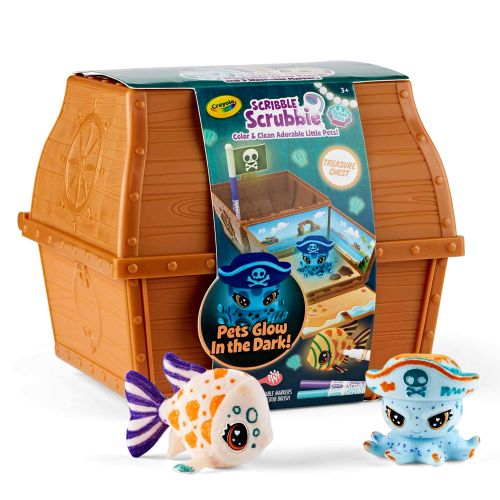 CRAYOLA - SCRIBBLE SCRUBBIE GLOW OCEAN TREASURE CHEST PLAYSET