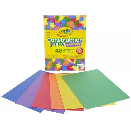 CRAYOLA - CONSTRUCTION PAPER SHAPES, 48 SHEETS