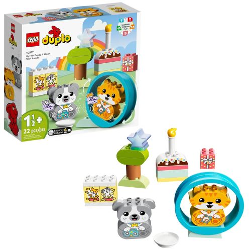 LEGO DUPLO - MY FIRST PUPPY & KITTEN WITH SOUNDS, 22 PIECES