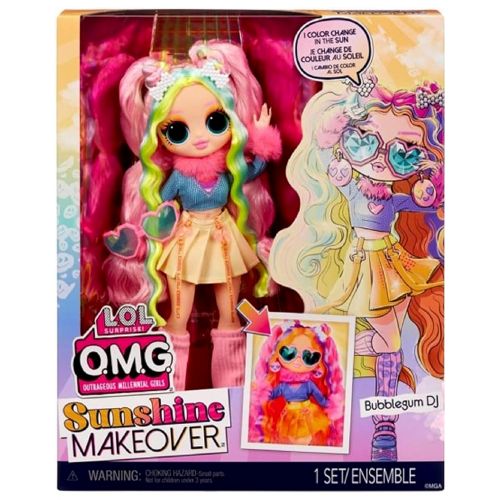 L.O.L. SURPRISE - OMG SUNSHINE MAKEOVER FASHION DOLL, BUBBLEGUM DJ