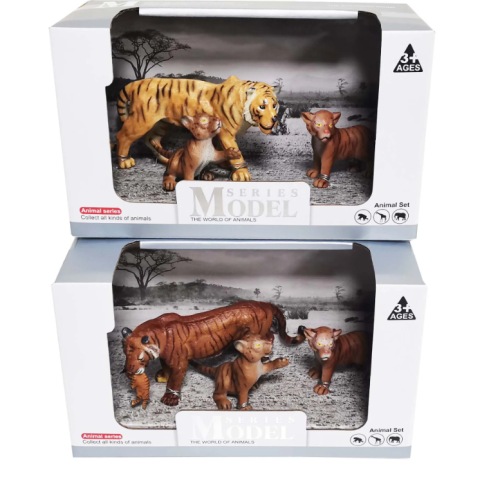 Model Series Animal Figure Tiger 3Pcs Set Asstd.