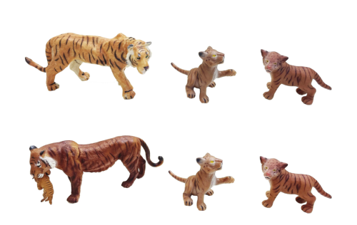 Model Series Animal Figure Tiger 3Pcs Set Asstd.