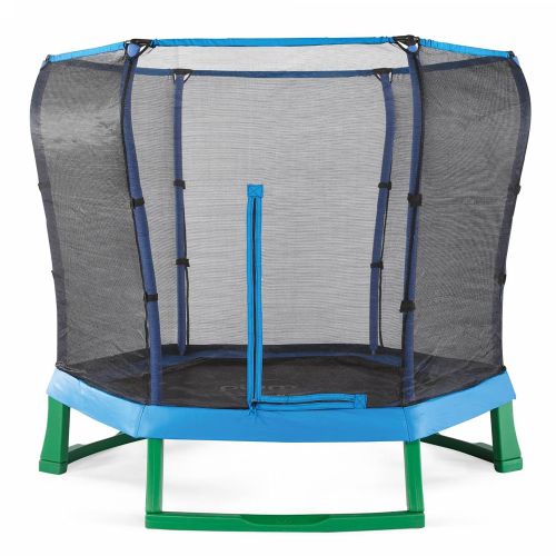 PLUM - 7FT JUNIOR JUMPER TRAMPOLINE & ENCLOSURE, BLUE