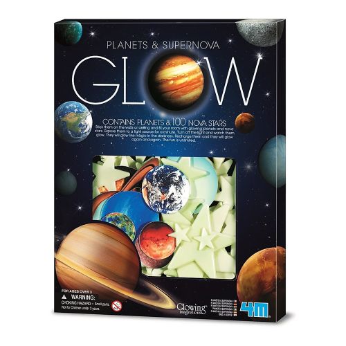 4M - GLOW IN THE DARK PLANETS & SUPERNOVA GLOW, 100 PIECES