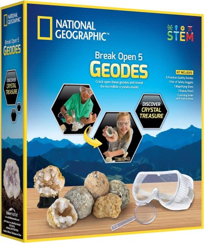 NATIONAL GEOGRAPHIC BREAK OPEN 5 GEODES SCIENCE KIT