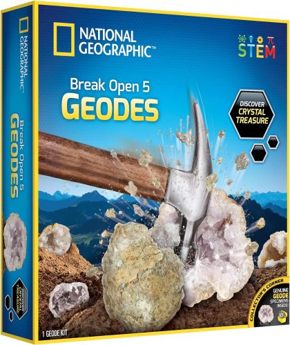 NATIONAL GEOGRAPHIC BREAK OPEN 5 GEODES SCIENCE KIT