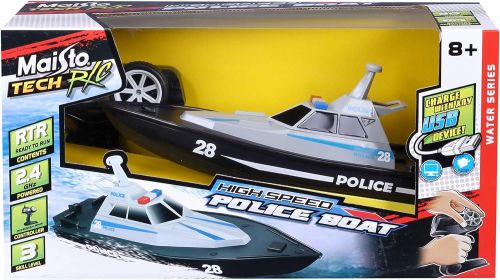 Maisto Remote Control High Speed Boat Police Boat
