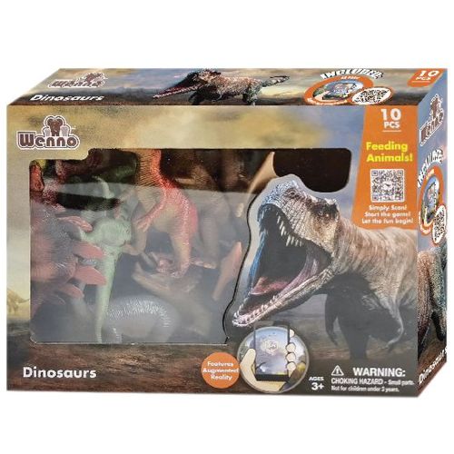 WENNO - DINOSAURS  PLAYSET, 10 PIECES