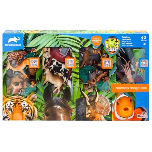 WENNO - ANIMALS PLAYSET IN MEGA BOX, 60 PIECES