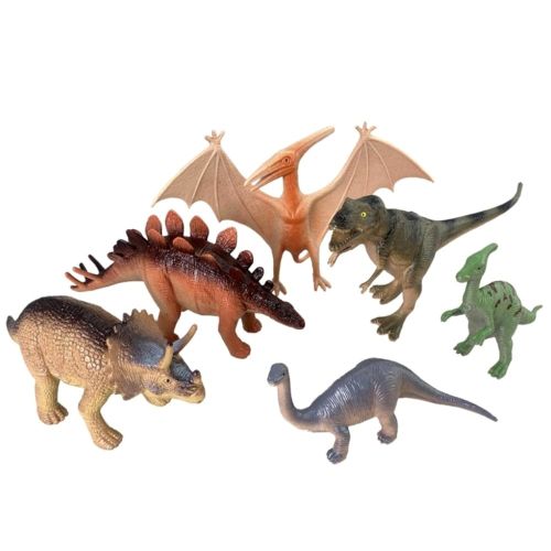 WENNO - DINOSAUR ANIMALS PLAYSET, 6 PIECES