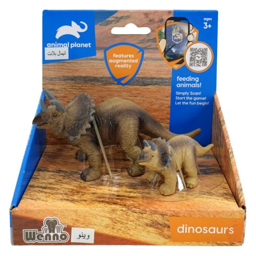 ANIMAL PLANET - DINOSAUR TRICERATOPS, 2 PIECES