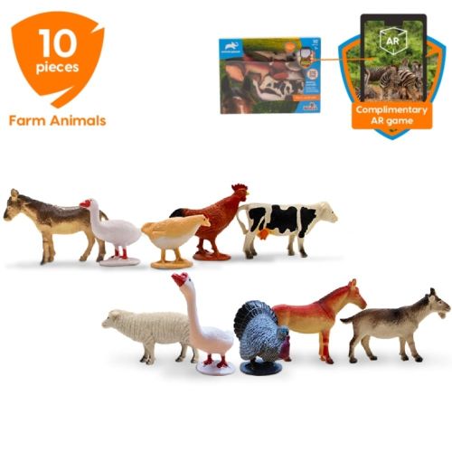 ANIMAL PLANET - FARM ANIMALS PLAYSET, 10 PIECES