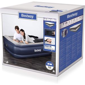 Bestway - Tritech Airbed Queen Built-In Ac Pump (2.03M X 1.52M X 56Cm)