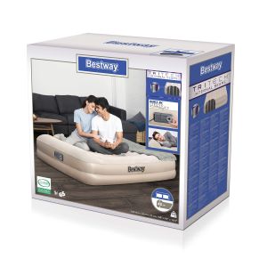 Bestway- Tritech Airbed Queen Built-In Ac Pump (2.03M X 1.52M X 42Cm)