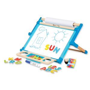 MELISSA & DOUG - WOODEN DOUBLE SIDED MAGNETIC TABLETOP EASEL