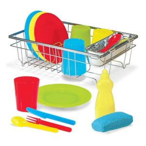 MELISSA & DOUG - WASH & DRY DISH SET, 24 PIECES